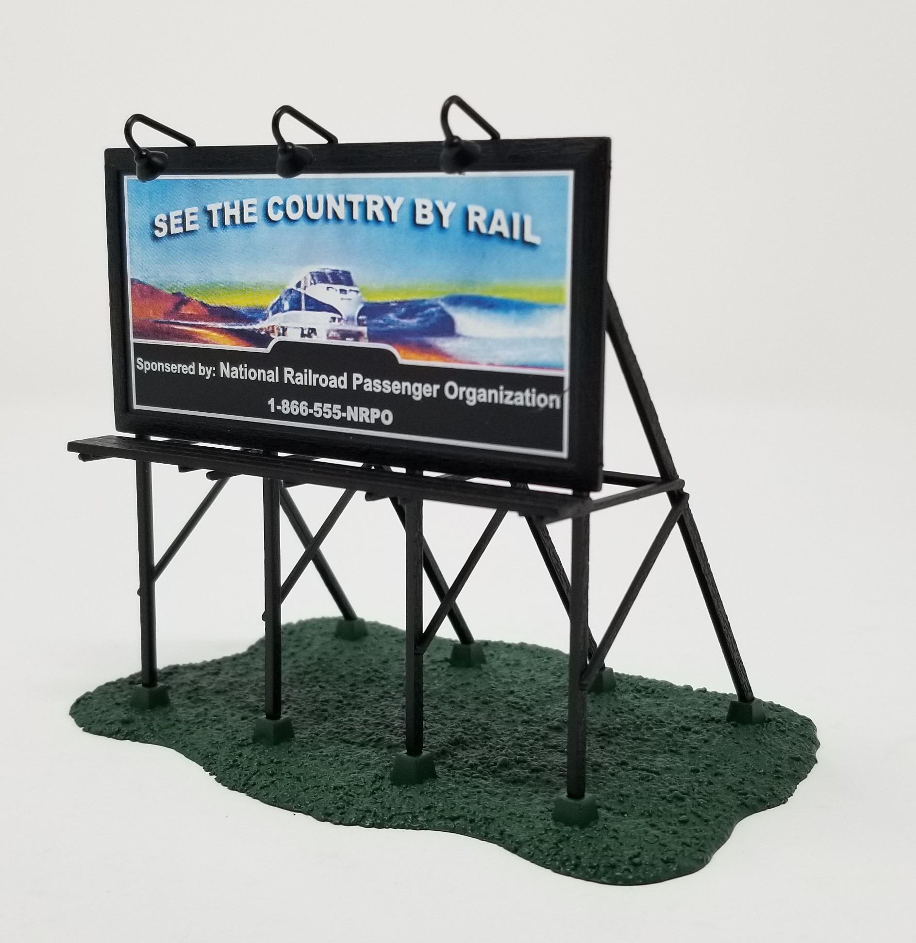 Athearn HO 7630 Modern Billboard 'See The Country By Rail' National Railroad Passenger Organization