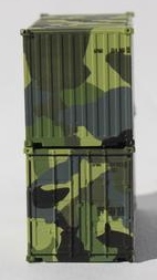 Jacksonville Terminal Company N 205389 20' Standard Height containers APMU CAMO 'A', MILITARY SERIES 2 pack