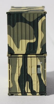 Jacksonville Terminal Company N 205387 20' Standard Height containers US ARMY CAMO 'A', MILITARY SERIES 2 pack