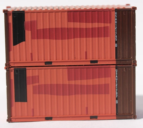 Jacksonville Terminal Company N 205458 20' Standard Height containers US ARMY PATCHED USAU BROWN PATCH 'A', MILITARY SERIES 2 pack