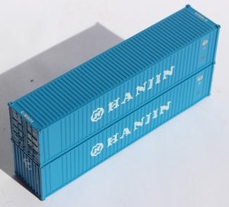 Jacksonville Terminal Company N 405520 40' Standard Height 8'6 Corrugated Side Containers HANJIN 2-Pack