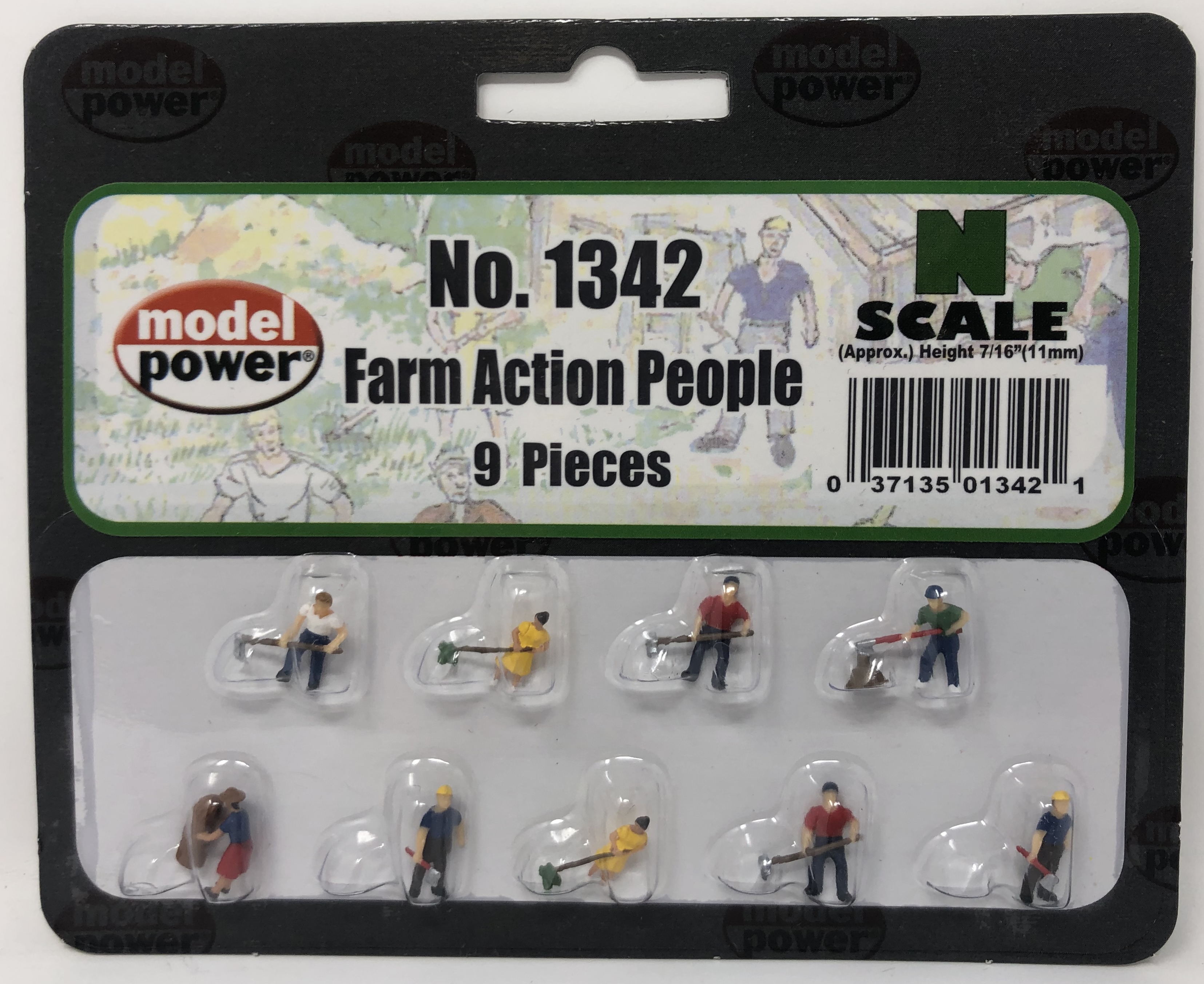 Model Power N 1342 Farm Action People - 9 Pcs