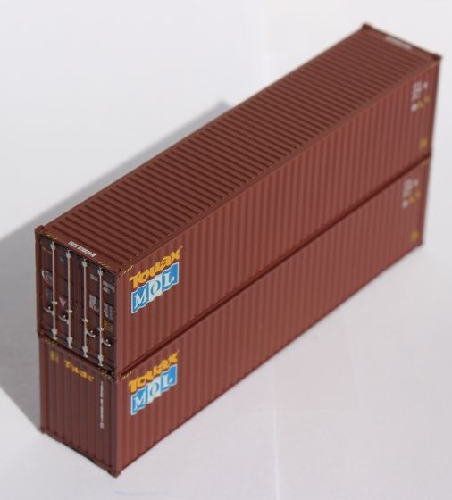 Jacksonville Terminal Company N 405086 40' High Cube Corrugated Side Containers MOL - 2 pack