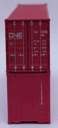Jacksonville Terminal Company N 405173 40' High Cube Corrugated Side Containers OCEAN NETWORK EXPRESS - ONE magenta ONEU - 2 pack