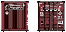 Jacksonville Terminal Company N 537014 53' High Cube Corrugated Side Containers UNIVERSAL 2-Pack