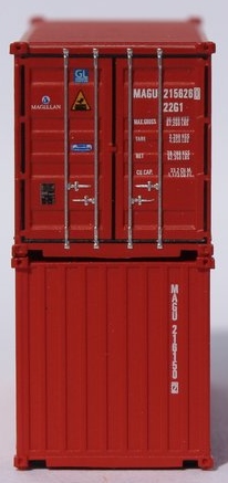 Jacksonville Terminal Company N 205383 20' Standard Height Corrugated Side Containers Magellen MAGU 2-Pack
