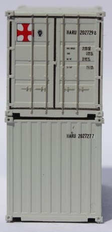 Jacksonville Terminal Company N 205434 20' Standard Height Corrugated Side Containers Harrison Line HARU 2-Pack