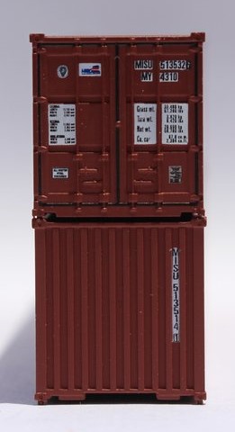 Jacksonville Terminal Company N 405503 40' Standard Height 8'6 Wave Corrugated Containers MALAYSIA MISU 2-Pack