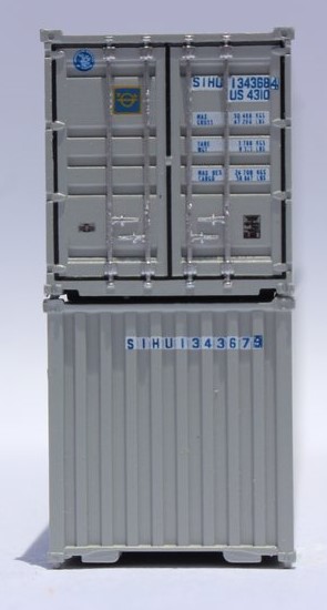 Jacksonville Terminal Company N 405524 40' Standard Height 8'6 Wave Corrugated Containers TRANSOCEAN 'ex US Lines' SIHU 2-Pack