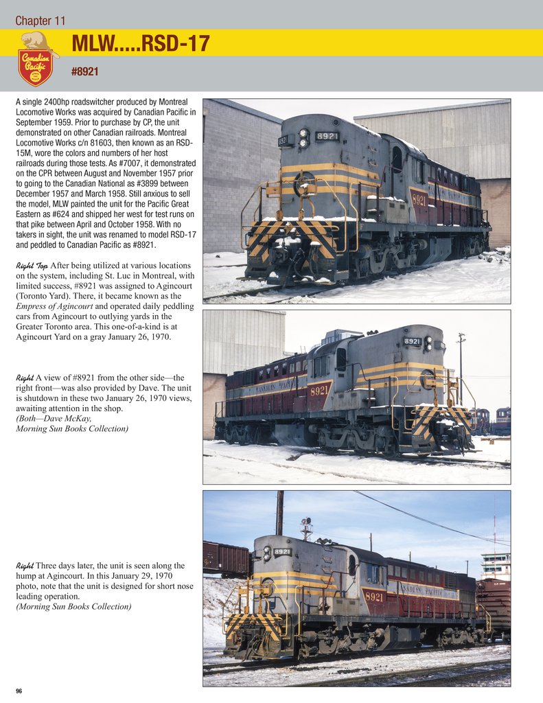 Morning Sun Books 1728 Canadian Pacific Power In Color Volume 2: First Generation Roadswitchers