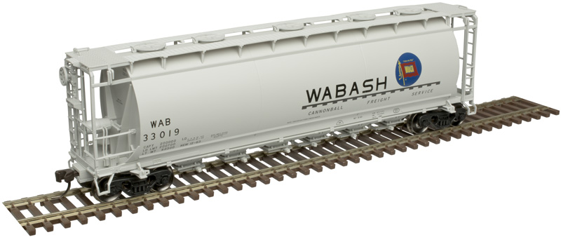 Atlas Master HO 20005783 ACF 6-Bay Covered Hopper Wabash ‘Cannonball Freight Service’ WAB #33019