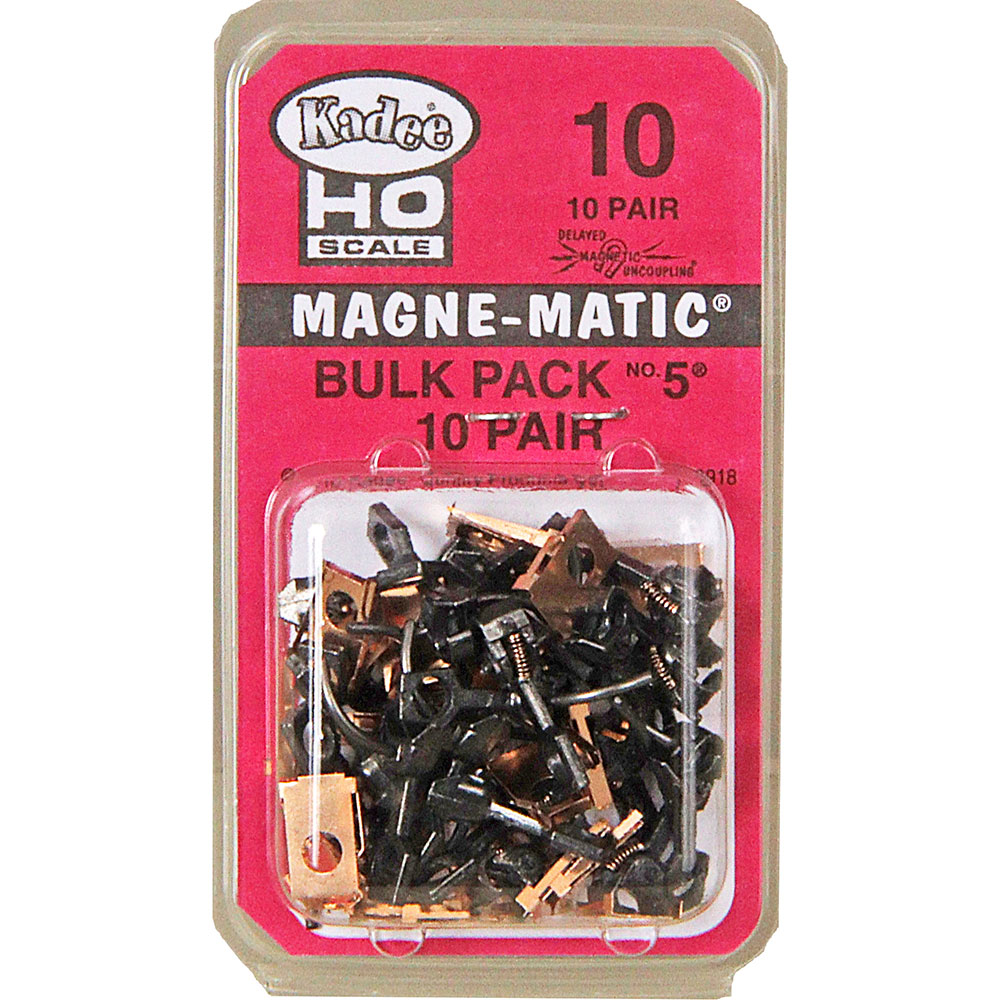Kadee HO #10 Bulk Pack #5 Metal Couplers without Draft Gear Boxes Medium 9/32" Centerset Shank - 10 Pair
