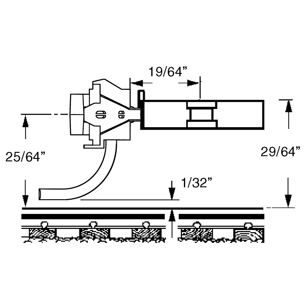 Kadee HO #118-25 Bulk Pack #118 'SF' Shelf Whisker Metal Coupler without Draft Gear Boxes Medium 9/32" Centerset Shank  - 25 Pair