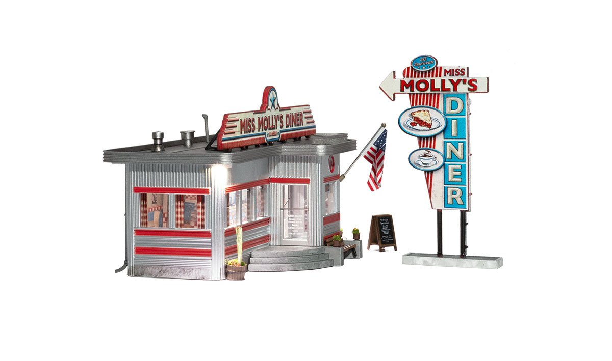 Woodland Scenics BR4956 N Built & Ready Miss Molly's Diner