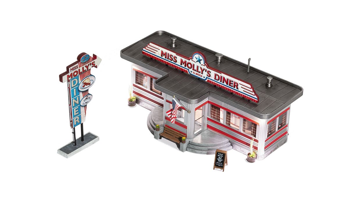 Woodland Scenics HO BR5066 Built & Ready Miss Molly's Diner