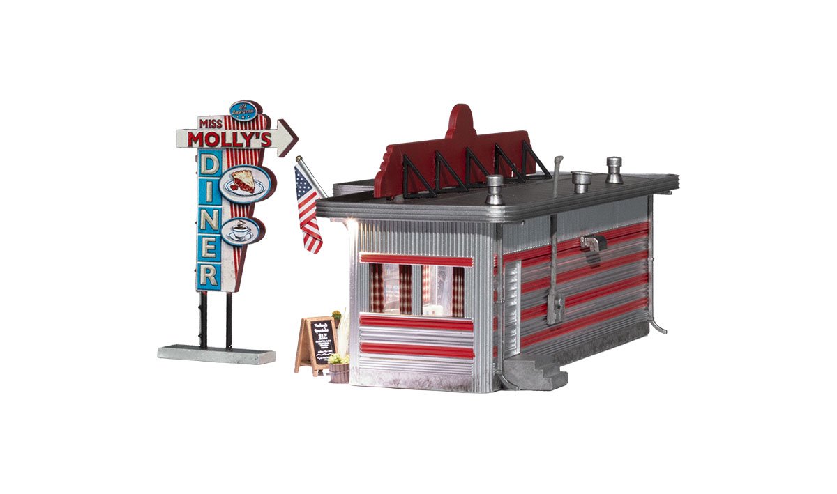 Woodland Scenics HO BR5066 Built & Ready Miss Molly's Diner