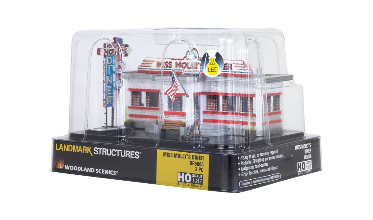 Woodland Scenics HO BR5066 Built & Ready Miss Molly's Diner