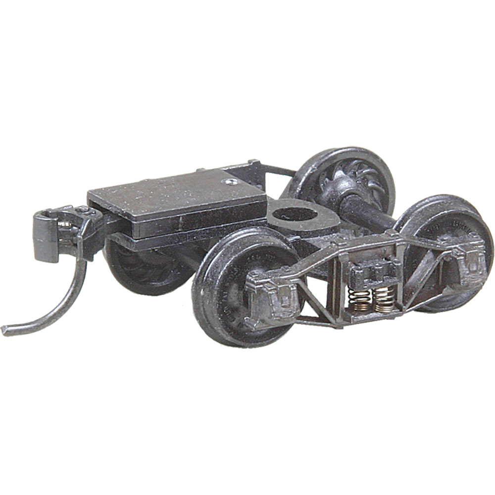Kadee HO #503 Arch Bar Trucks with Ready-to-Mount #148 Whisker Couplers with 33 inch Ribbed Back Wheels Metal Fully Sprung - 1 Pair