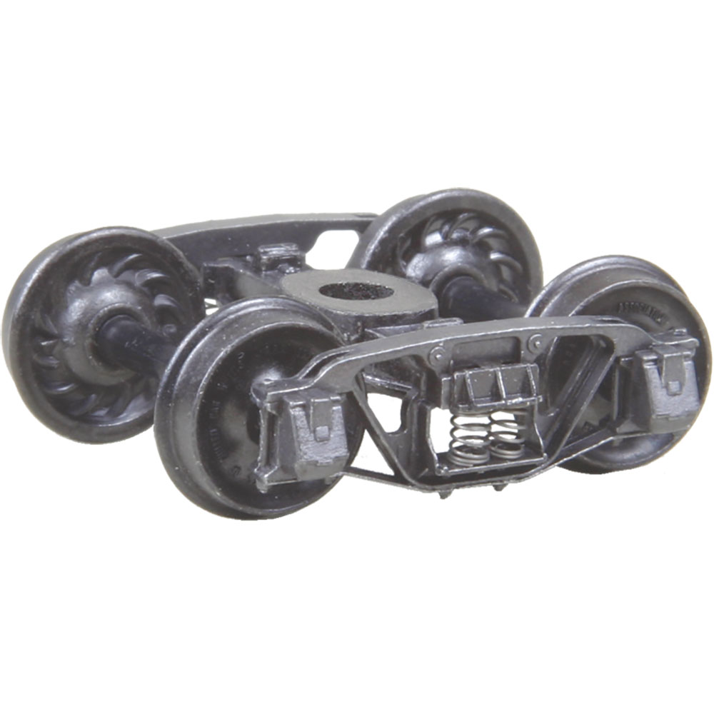 Kadee HO #553 Andrews 1898 Self Centering Trucks with 33 inch Ribbed Back Wheels Metal Fully Sprung - 1 Pair