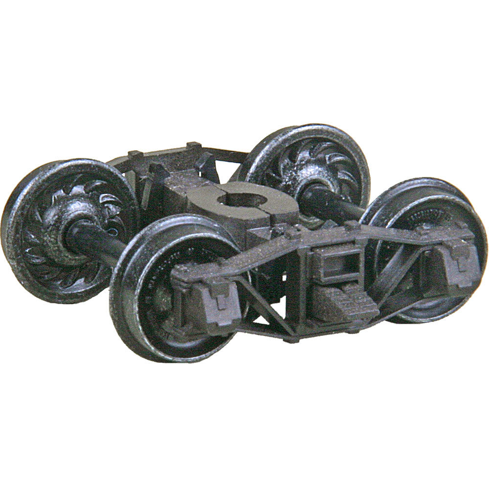 Kadee HO #583 Arch Bar Self Centering Caboose Trucks with 33 inch Ribbed Back Wheels Leaf Spring 'HGC' - 1 Pair