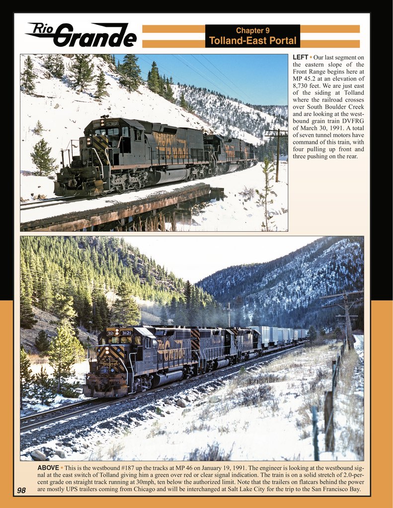 Morning Sun Books 1732 Rio Grande In Color Volume 7: Front Range