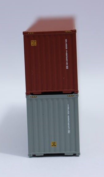 Jacksonville Terminal Company N 405804 40' High Cube  Container Mixed Pack GOLD and MOL 2-Pack