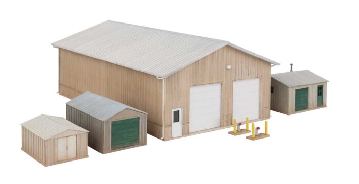 Walthers Cornerstone HO 933-4125 Pole Barn & Sheds - Kit