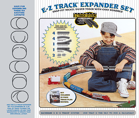 Bachmann HO 44594 Nickel Silver Rail/Gray Roadbed E-Z Track Expander - Set