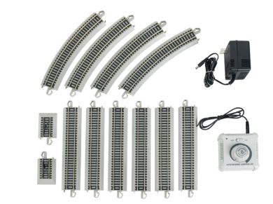 Bachmann HO 44547 Nickel Silver Rail/Gray Roadbed E-Z Track Reversing System - Set