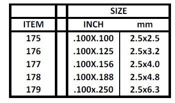 Evergreen Scale Models 178 - .100" X .188" Strip Styrene - 7 Pieces