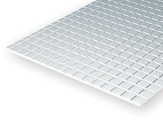 Evergreen Scale Models 4515 - 3/16" X 3/16" Opaque White Polystyrene Sidewalk - 1 Piece