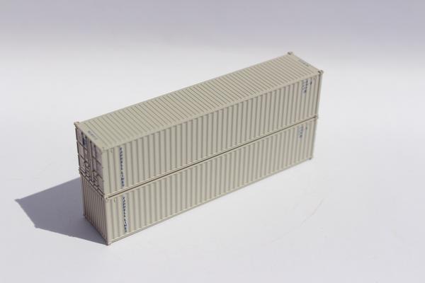Jacksonville Terminal Company N 405347 40' Standard Height 8'6 corrugated side steel container FARRELL LINES FRLU  2-Pack