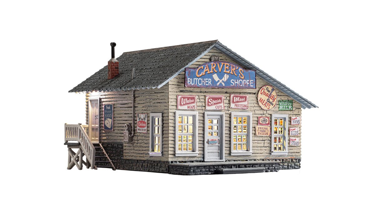 Woodland Scenics BR4958 N Built Up Carver's Butcher Shoppe