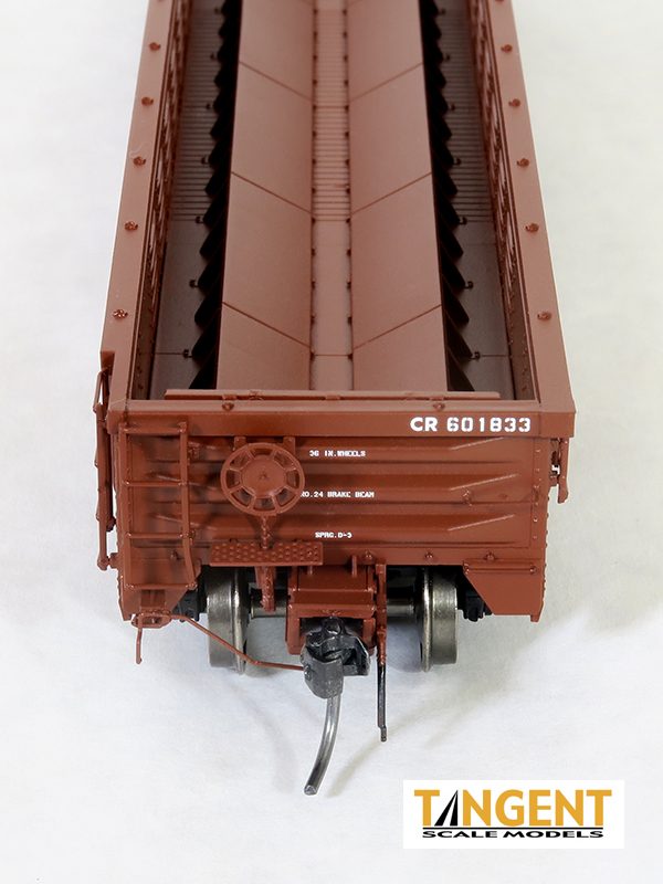 Tangent Scale Models HO 17015-02 PRR/PC Shops G43 Class 52'6" Corrugated Side Gondola Conrail '1988 G43B Coil Service' CR #601805 with Coil Racks