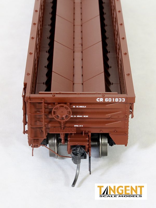Tangent Scale Models HO 17015-09 PRR/PC Shops G43 Class 52’6” Corrugated Side Gondola Conrail ‘1988 G43B Coil Service’ CR #601878 with Coil Racks