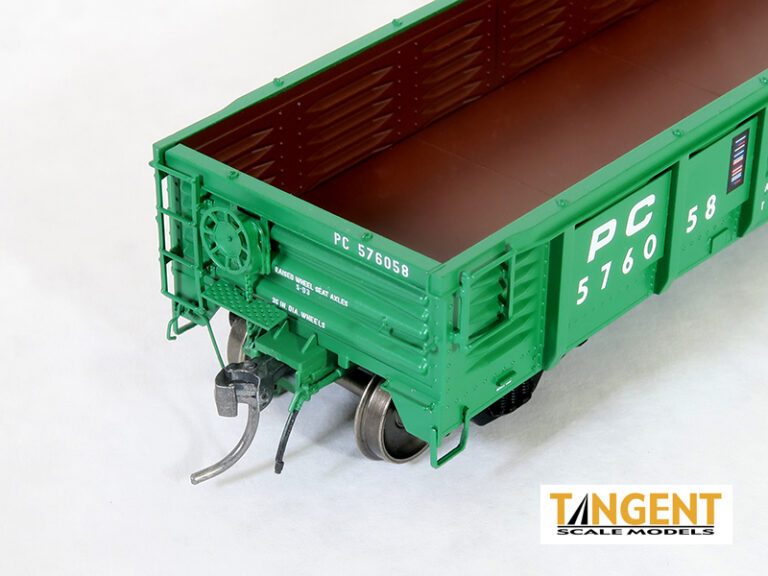 Tangent Scale Models HO 17018-01 PRR/PC Shops G43 Class 52’6” Corrugated Side Gondola Penn Central ‘Delivery G43A 2-1968’ PC #576006