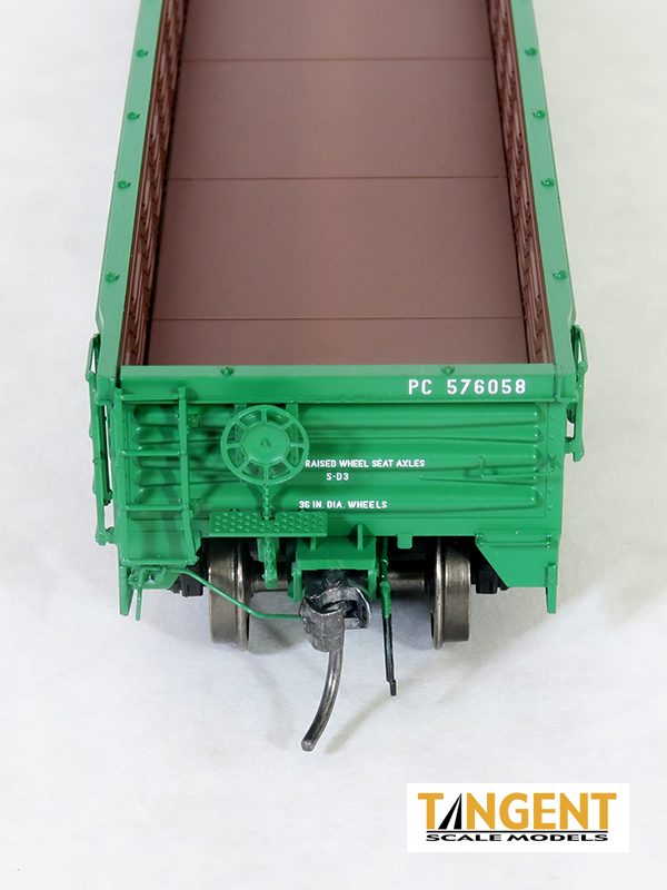 Tangent Scale Models HO 17018-03 PRR/PC Shops G43 Class 52’6” Corrugated Side Gondola Penn Central ‘Delivery G43A 2-1968’ PC #576027