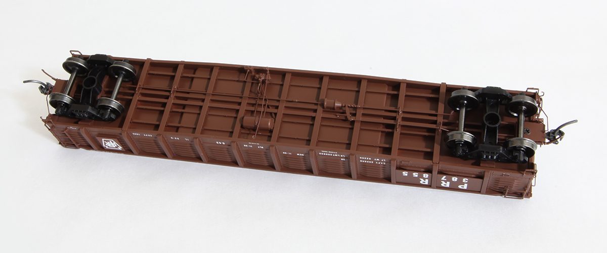 Tangent Scale Models HO 17010-24 PRR/PC Shops G43 Class 52'6" Corrugated Side Gondola Pennsylvania Railroad 'Original 11-1966 G43' PRR #387815