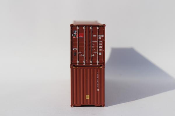 Jacksonville Terminal Company N 405143 40' High Cube Corrugated Side Containers MOL ‘Brown container’ TRLU 2-pack