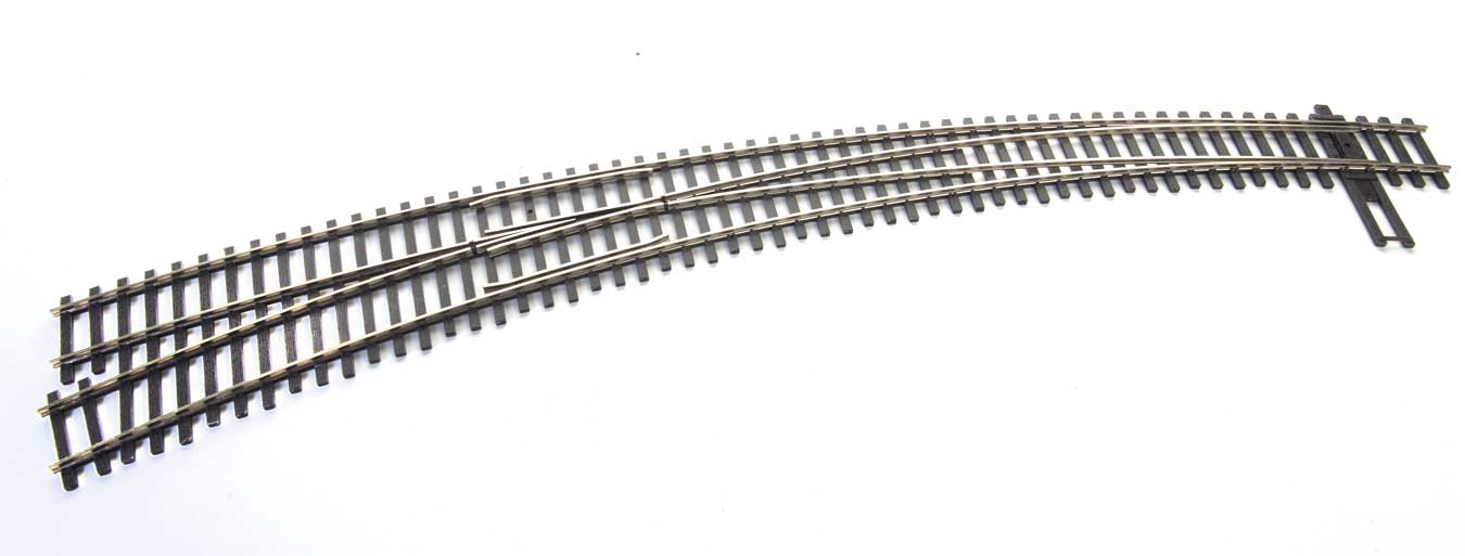 WalthersTrack HO 948-83063 Code 83 Nickel Silver DCC Friendly Curved 24" & 28" Radii Turnout - Left Hand