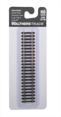 WalthersTrack HO 948-83003 Nickel Silver Transition Track - Code