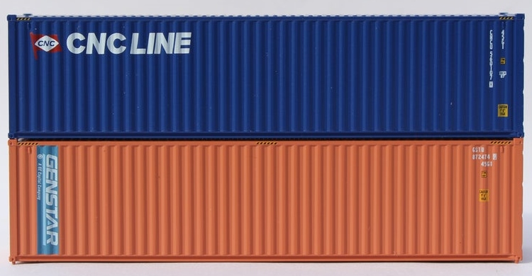 Jacksonville Terminal Company N 405802 40' High Cube Corrugated Side Containers CNC LINE & Genstar 'Mix Pack' 2-pack