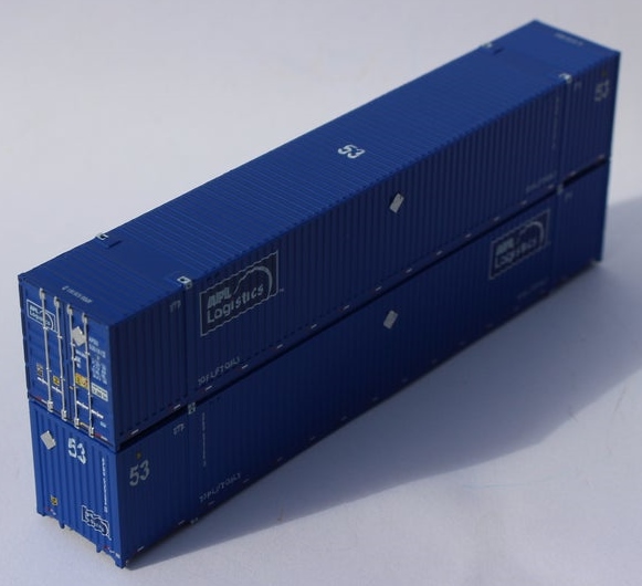 Jacksonville Terminal Company N 537070 53' High Cube Corrugated Side Containers APL Logistics 4VI Container Set #2 2-Pack