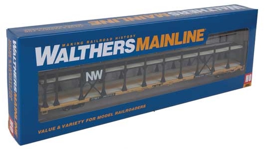 Walthers Mainline HO 910-8014 89' Flatcar with Bi-Level Open Auto Rack Norfolk & Western Rack Trailer Train Flatcar TTBX #963763