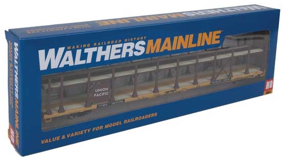 Walthers Mainline HO 910-8026 89' Flatcar with Bi-Level Open Auto Rack Union Pacific Rack Trailer Train Flatcar TTBX #963120