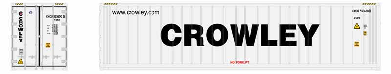 Atlas N 50006002 40' Refrigerated Container CROWLEY Set #1 3-Pack