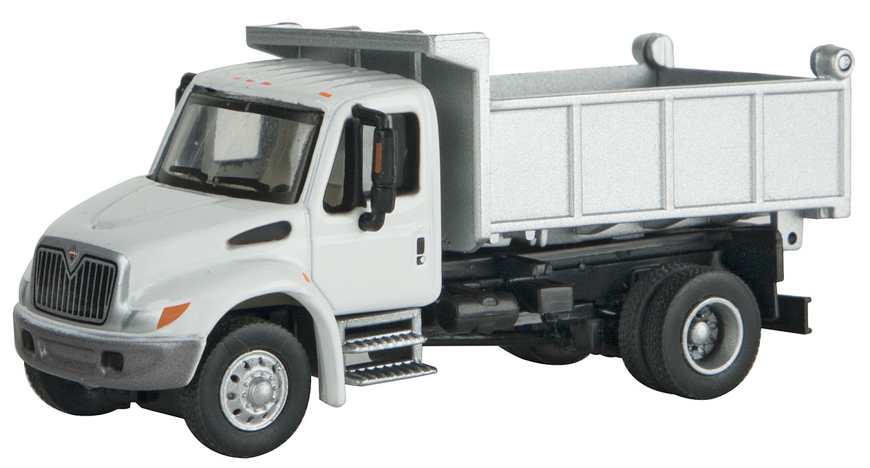 Walthers SceneMaster HO 949-11635 International 4300 Single-Axle Dump Truck White Assembled
