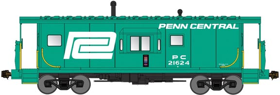 Bluford Shops N 40130 International Car Company Half-Bay Window Caboose Penn Central 'Giant Worms Scheme' PC #21624