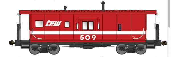 Bluford Shops N 40411 International Car Company Half-Bay Window Caboose Toledo Peoria & Western TPW #509