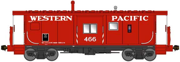 Bluford Shops N 44191 International Car Company Bay Window Caboose Phase IV Western Pacific 'as delivered 1973' WP #468